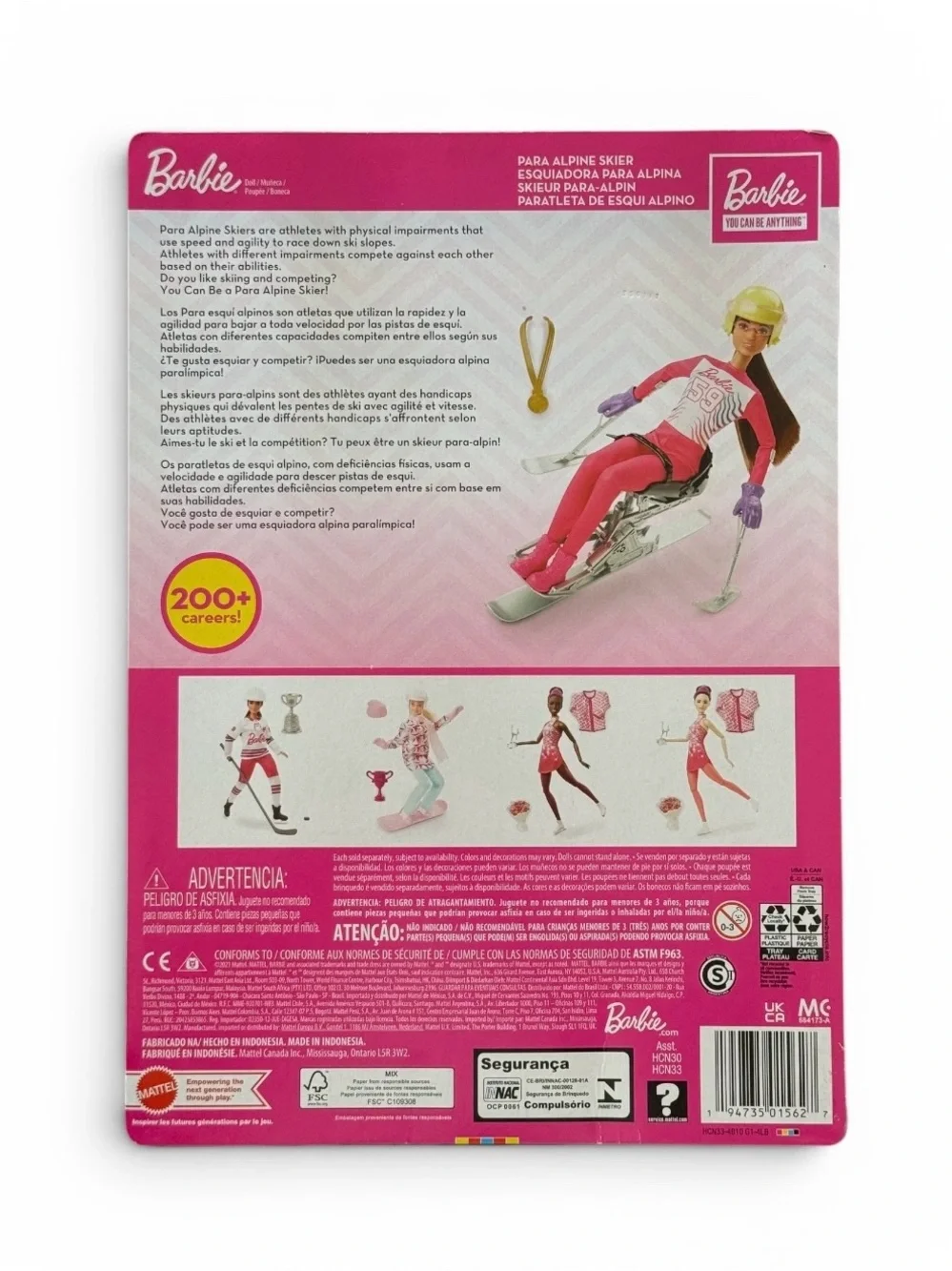 Barbie You Can Be Anything Alpine Skier Doll Winter Sports NWT